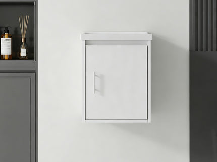 Floating Bathroom Vanity Combo, Wall Mounted Cabinet With Sink & Soft Close Doors For Small Bathrooms