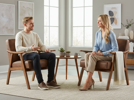 Accent Chair, Classic Mid Century Modern For Extra Seating