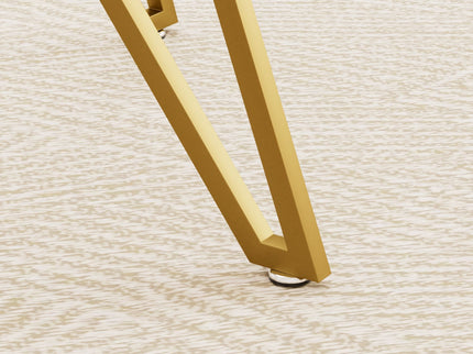Modern Glass Dining Table With Metal Legs
