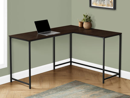 Computer Desk, Home Office, Corner, L Shape, Laptop, Marble Look Contemporary & Modern