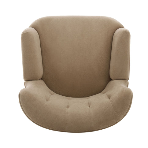 Armchair With Round Arm - Brown