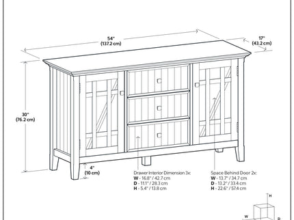 Bedford - Sideboard Buffet - White