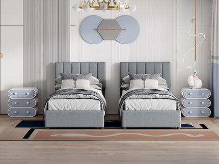 Upholstered Platform Bed With A Hydraulic Storage System