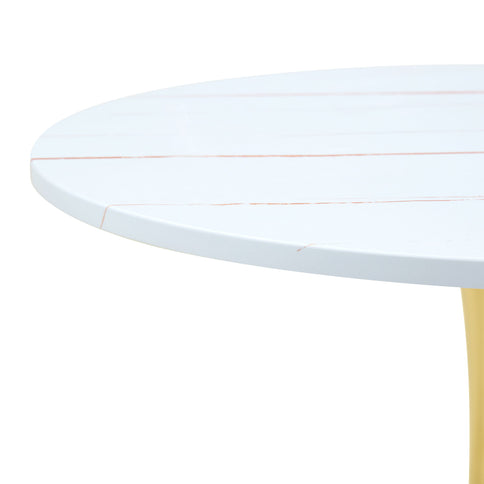 Round Dining Table & Thickened Top For Kitchen
