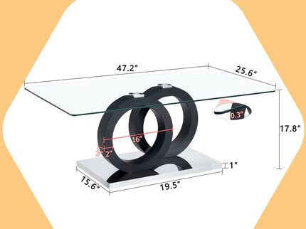 Minimalist Coffee Table - Black