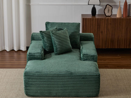 Oversized Chaise Lounge Chair Cozy Cloud Couch With 3 Throw Pillows And Wide Armrest