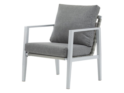Modern Lounge Chair With Rope Accents And Cushions
