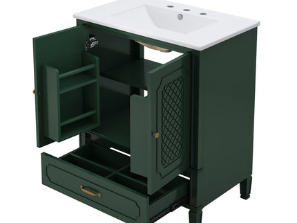 Bathroom Vanity With Sink, Soft Closing Door, Multi Functional Storage
