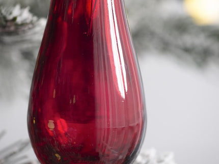 Luster Tear Drop Ornament, Glass Decorative Hanging Christmas Tree Ornaments For Holiday Party Decorations (Set of 12)