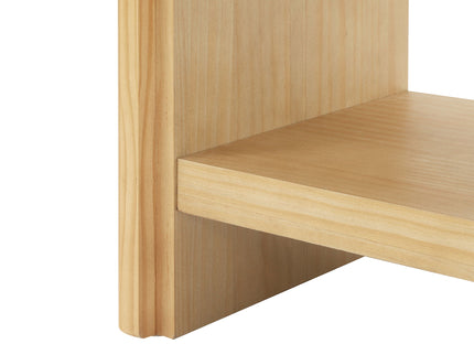 Fluted Console Table With Semi Circular Drawers - Natural