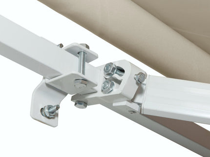 Outsunny - 12' x 8' Retractable Awning Patio Awnings Sun Shade Shelter With Manual Crank Handle, 280G / M² Uv & Water-Resistant Fabric And Aluminum Frame For Deck, Balcony, Yard - Cream White