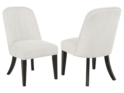 Bangor - Upholstered Dining Side Chair (Set of 2) - Black / Cream
