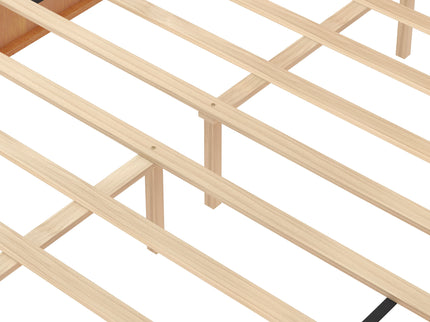 Platform Bed Frame With Headboard, Floor Standing Design