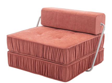 Folding Sofa With Removable Back Cushion, Convertible Futon Sleeper Chair