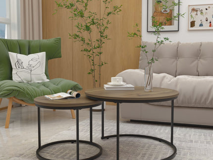 Round Nesting Coffee Table (Set of 2)