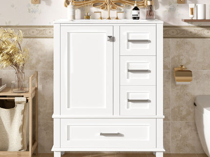 Bathroom Vanity, Modern Bathroom Cabinet With Sink Combo Set, Bathroom Storage Cabinet With A Soft Closing Door And 3 Drawers, Solid Wood Frame