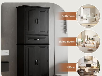Bathroom Storage Cabinet With Multifunctional Storage Space, Drawer With Slide Rails, Adjustable Shelf