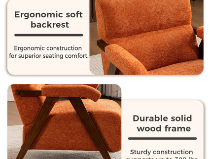 Modern Accent Chair With Tufted Armchair For Reading Room