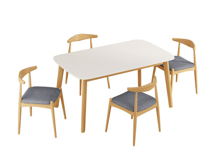 5 Piece Dining Set With Upholstered Chairs