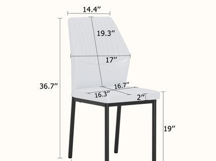 Ergonomic Simple Chair With Metal Leg