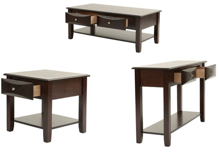 Table Set With Drawers And Open Shelf Storage