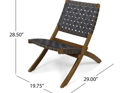 Kayla - Outdoor Foldable 2 Seater Chat Set - Brown / Gray