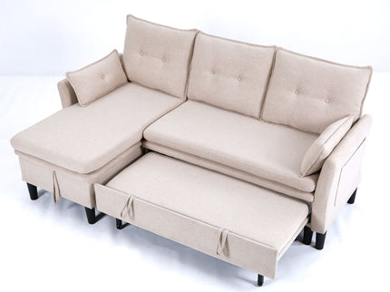 L-Shaped Reversible Chaise Sectional Sofa With Storage