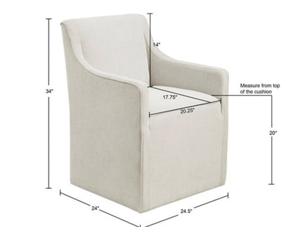Traditional Skirted Dining Arm Chair
