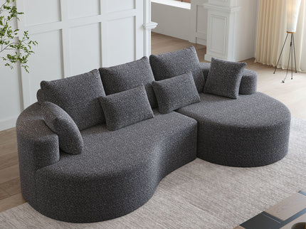 Curved Oversized Sectional Sofa With Extra Deep Seat