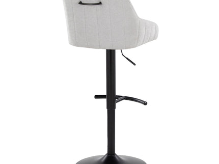 Hannah - Transitional Adjustable Barstool With Swivel With Rounded T Footrest (Set of 2)