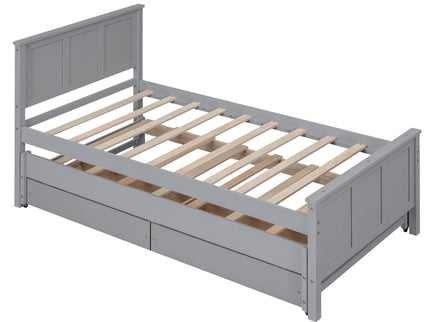 Platform Bed With Trundle And Drawers
