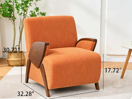 Armrest Accent Chair - Dark Orange