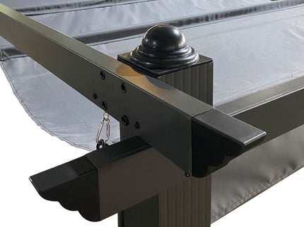 Replacement Canopy Top Cover Fabric For Outdoor Patio Retractable Pergola Sun-Shelter Canopy