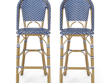 Outdoor Pe Rattan French Barstool Set