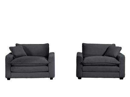 Modern Classic Fabric Single Chair Deep Seat Sofa With Pillow