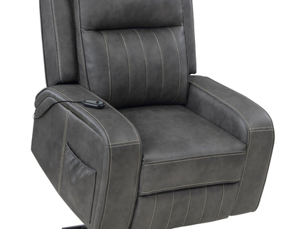 Mckinley - Upholstered Power Lift Recliner Chair With Remote Control - Gray