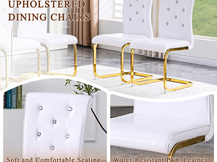 Elegant Design Alligator Skin Upholstered Dining Chairs