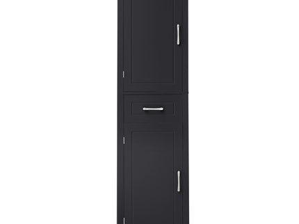 Tall Freestanding Bathroom Storage Cabinet With 2 Doors And Adjustable Shelves