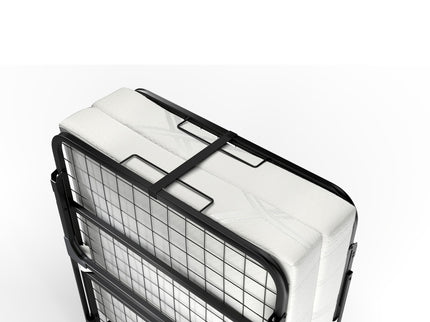 Folding Rollaway Bed With 4" Twin Mattress - White