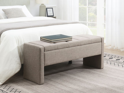 Modern Upholstered Large Bed End Bench With Storage