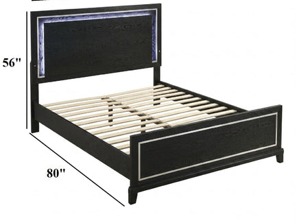 Modern Bed With Built In LED Light