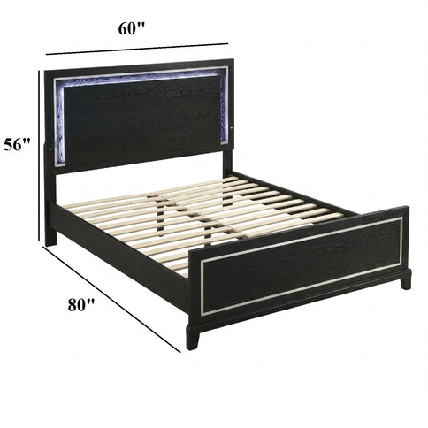 Modern Bed With Built In LED Light