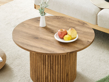 Modern Circular Coffee Table Cylindrical Design