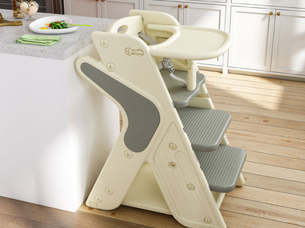 Multifunctional Growing Up Dining Chair With Adjustable Height And 5 Point Seat Belts
