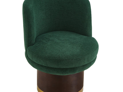 Round Swivel Accent Chair With Ergonomic Backrest For Living Room