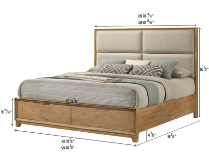 Contemporary Storage Platform Bed With Ultra Plush Headboard