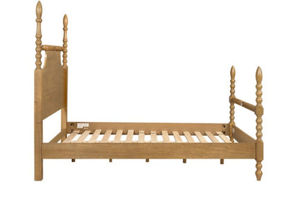 Queen Bed Turned Legs - Natural