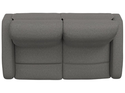 Manual Reclining Loveseat With Dual Seating Support For Living Room