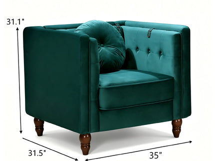 Chesterfield Accent Tufted Square Arm Side Chair