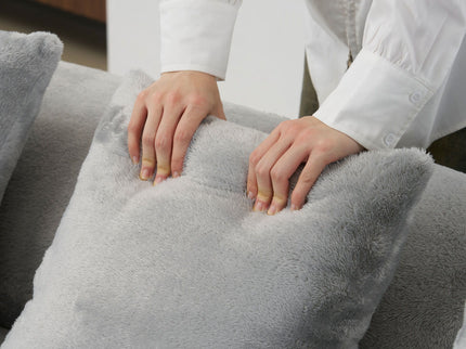 Modern Curved Sofa With Pillows